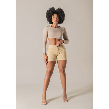 Short sarja social collor feminino