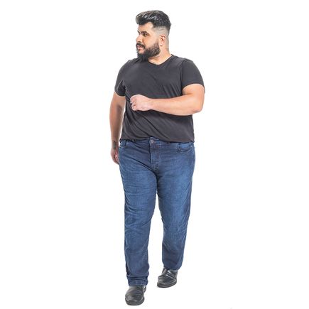Calça jeans tradicional masculina plus size