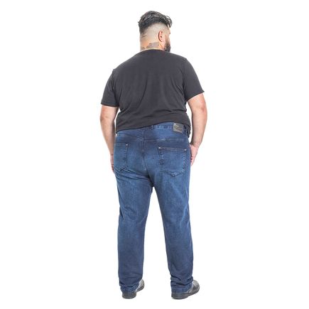 Calça jeans tradicional masculina plus size