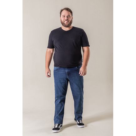 Calça jeans masculina plus size