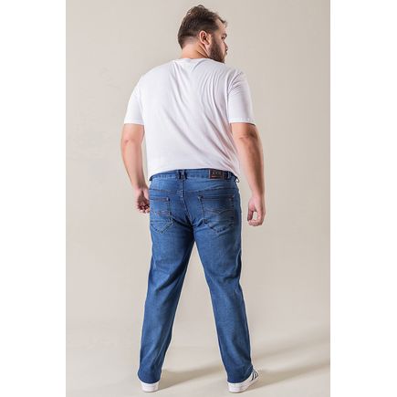 Calça jeans skinny masculina plus size