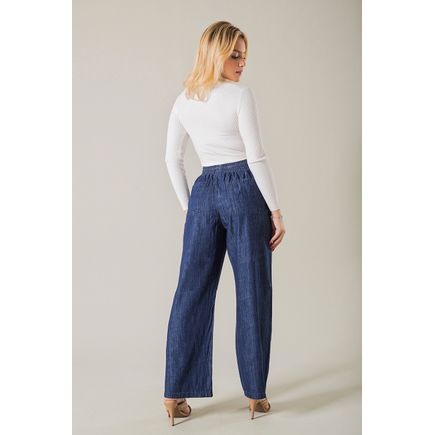 Calça jeans pantalona feminina