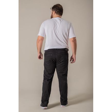 Calça sarja tradicional masculina plus size