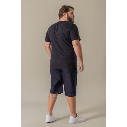 Bermuda jeans masculina plus size