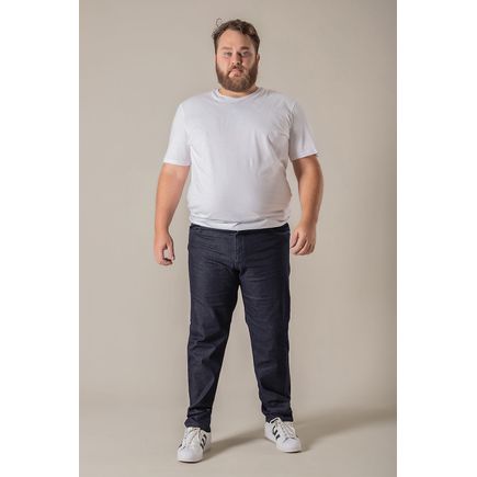 Calça jeans tradicional masculina plus size extra