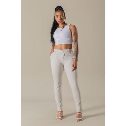 Calça cigarrete sarja social feminina