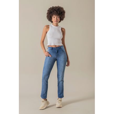Calça jeans reta feminina