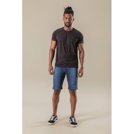 Bermuda jeans tradicional masculina