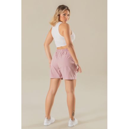 Short sarja cós de elástico feminino