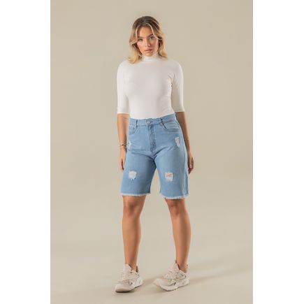 Bermuda jeans jorts feminino