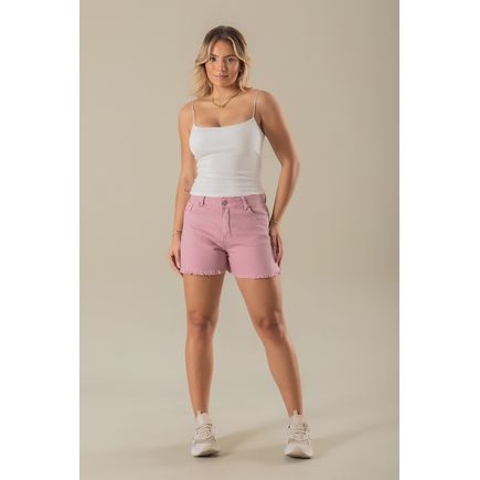 Short sarja color barra desfiada