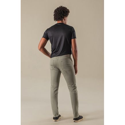 Calça sarja social super skinny masculina
