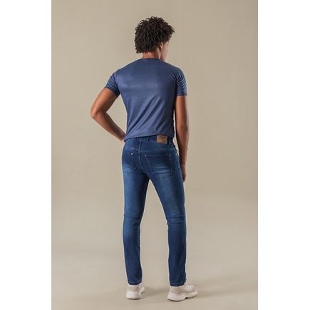 Calça jeans skinny com elastano masculina