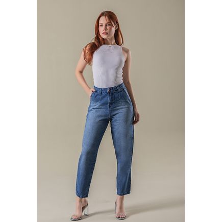 Calça jeans baggy feminina