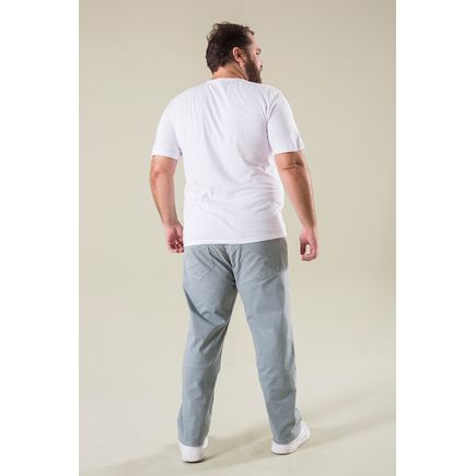 Calça sarja tradicional masculina plus size