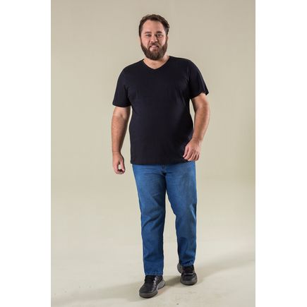 Calça jeans masculina plus size extra