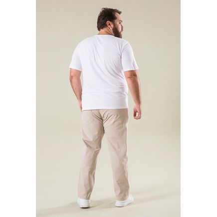 Calça sarja tradicional masculina plus size extra