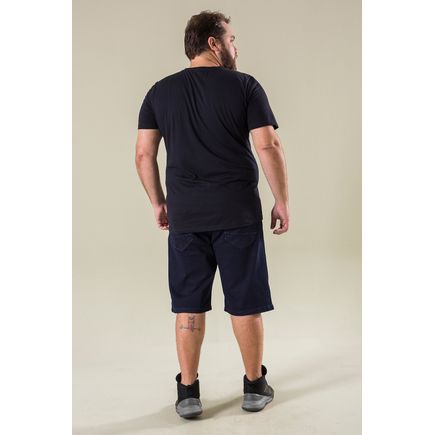 Bermuda jeans masculina plus size extra