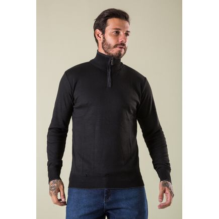 Blusa Malha Masculina Com Zíper