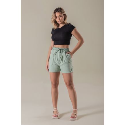 Short Linho Viscose Feminino