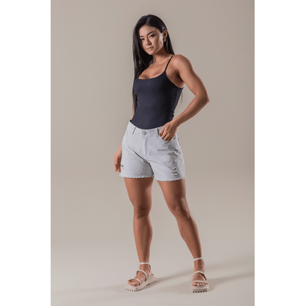 Short Sarja Feminino Barra Desfiada