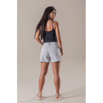 Short Sarja Feminino Barra Desfiada