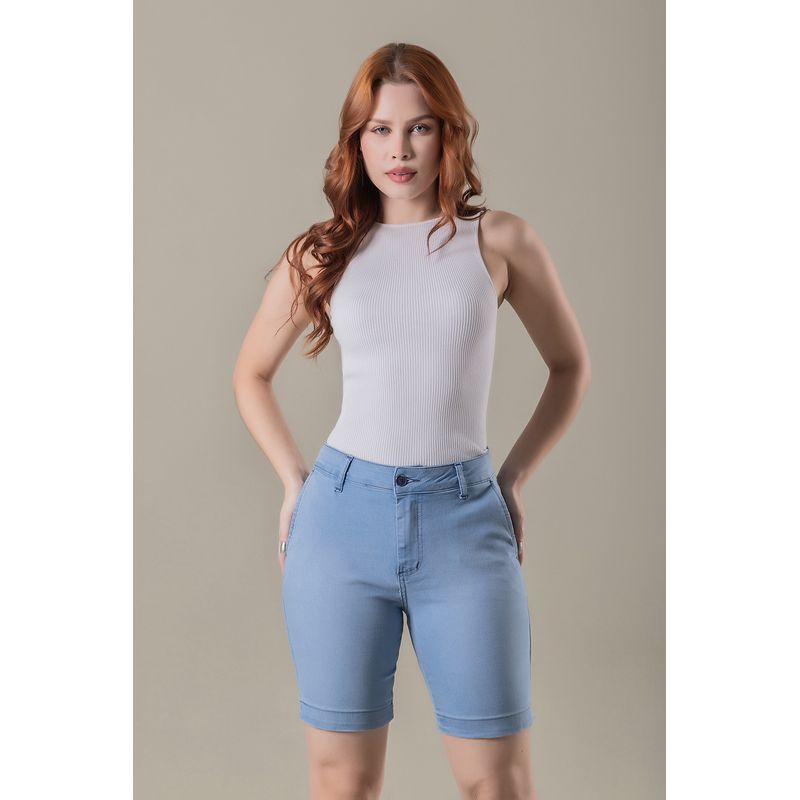 Bermuda jeans shops social feminina