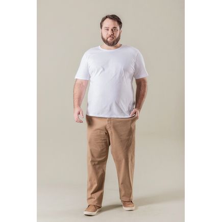 Calça Sarja Social Masculina Plus Size