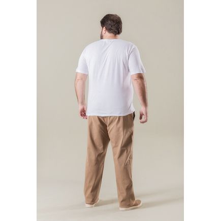 Calça Sarja Social Masculina Plus Size