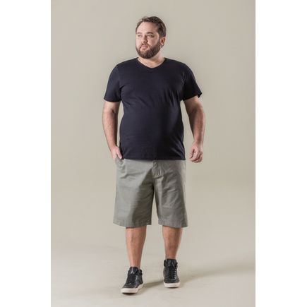 Bermuda Sarja Social Masculina Plus Size