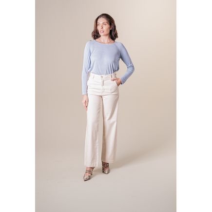 Calça Linho Pantalona Feminina