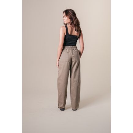 Calça Algodão Pantalona Feminina