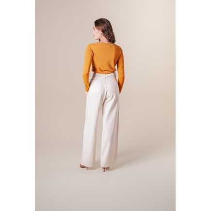 Calça Linho Pantalona Feminina