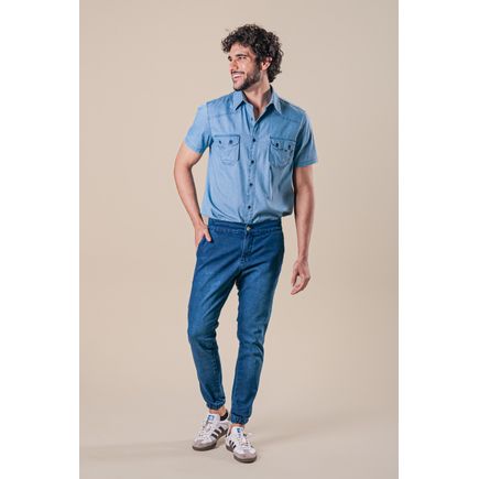 Calça Jeans Jogger Masculina