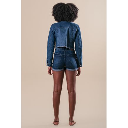 Short Jeans Barra Virada Feminino