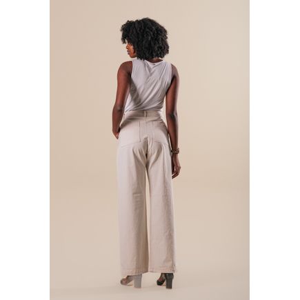 Calça Pantalona Linho Feminina