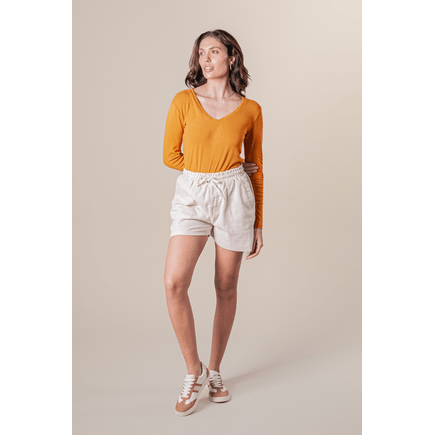 Short Linho Viscose Feminino