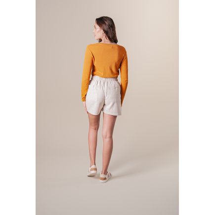 Short Linho Viscose Feminino