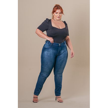 Calça Jeans Cigarrete Feminina Plus