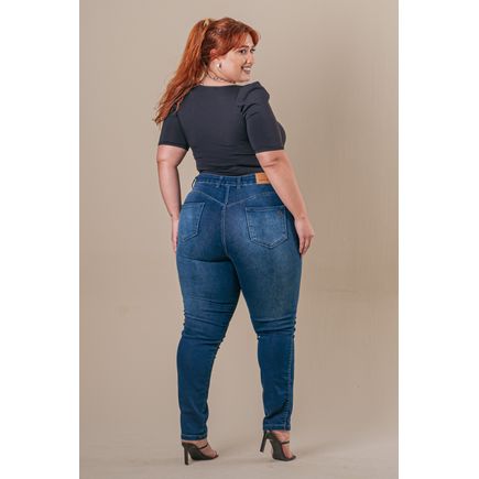 Calça Jeans Cigarrete Feminina Plus