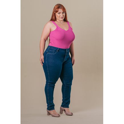 Calça Jeans Cigarrete Feminina Plus Size