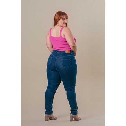 Calça Jeans Cigarrete Feminina Plus Size