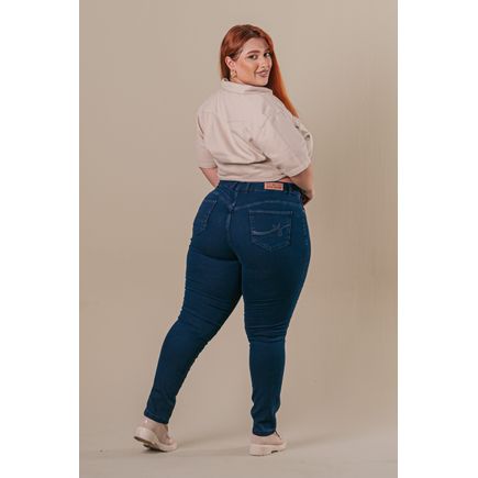 Calça Jeans Cigarrete Feminina Plus Size