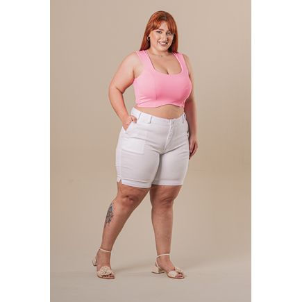 Bermuda Sarja Social Feminina Plus Size