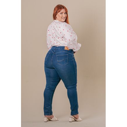 Calça Jeans Cigarrete Feminino Plus Size
