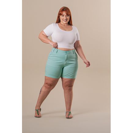Short Sarja Social Feminino Plus Size