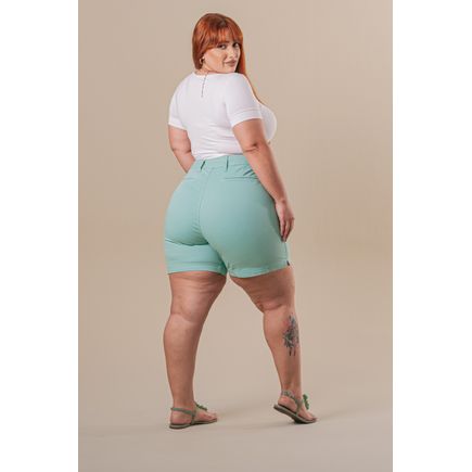 Short Sarja Social Feminino Plus Size