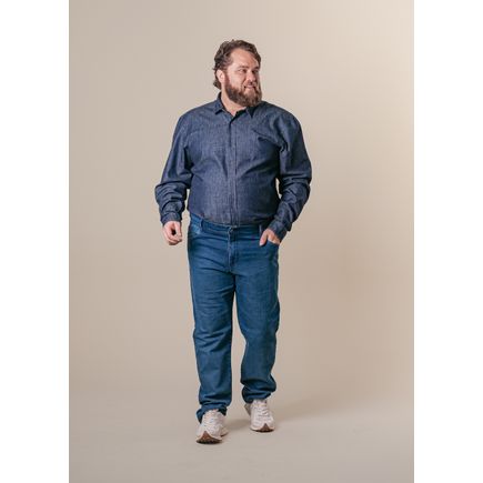 Calça Jeans Skinny Masculina Plus Size