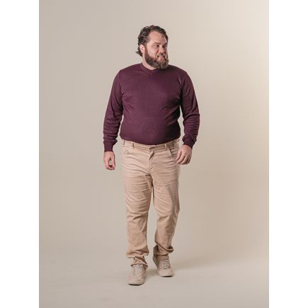 Calça Sarja Tradicional Masculina Plus Size