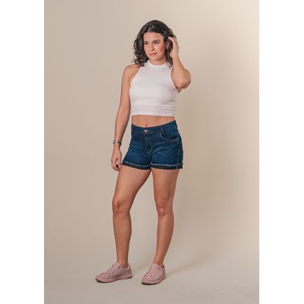 Short Jeans Feminino B/ Virada